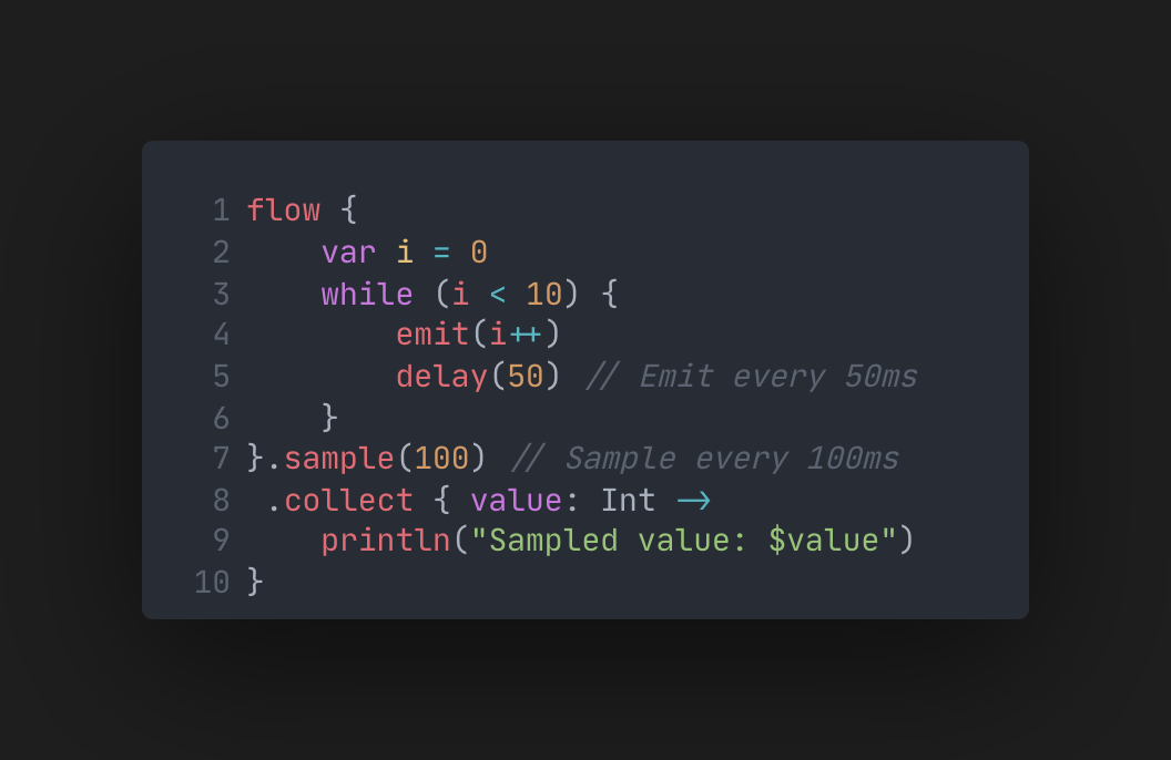 Entendiendo los Operadores de Flujo (Flow): Buffer, Conflate, Debounce y Sample